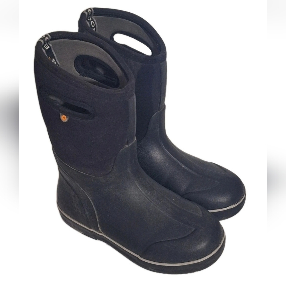 Bogs Bloom Solid Black Kids Insulated Waterproof Boots Size 5.5 No Tags **READ** - Picture 2 of 12